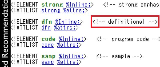 「dfn」は「definitional」の略語