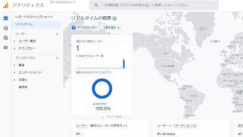 GA4版の管理画面