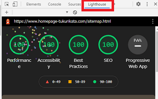 Lighthouseで100点を取ると花火が打ちあがります