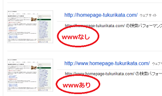 wwwあり・なしの登録