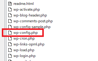 wp-config.phpファイル